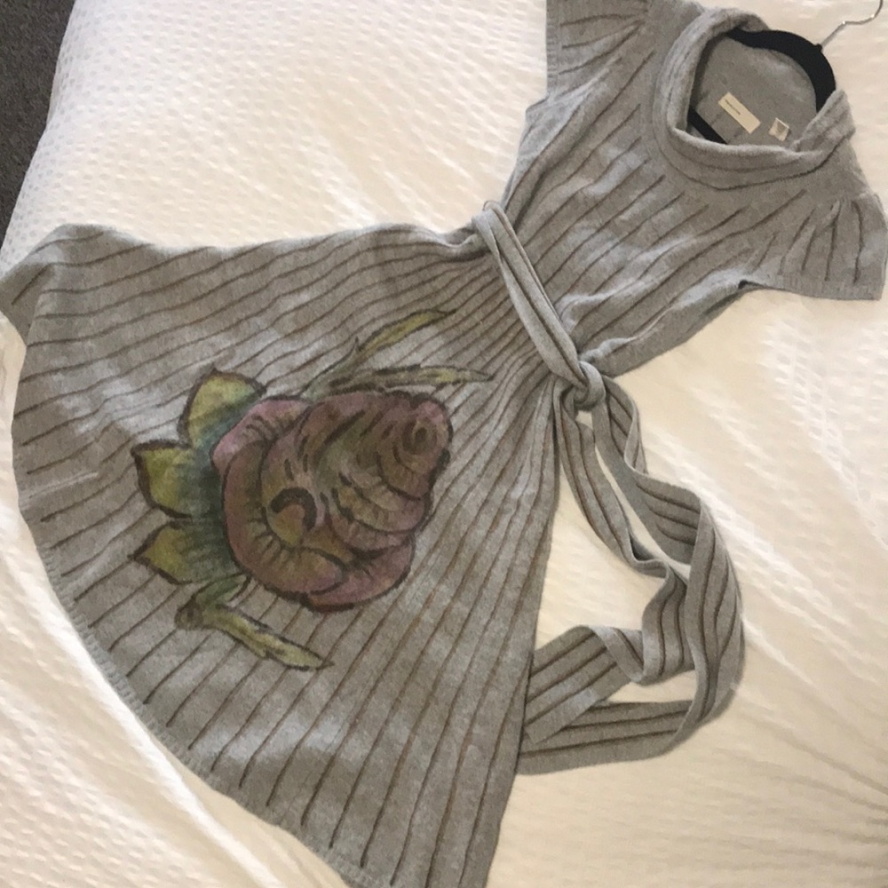 Anthropologie Sweater Dress with Removable Tie